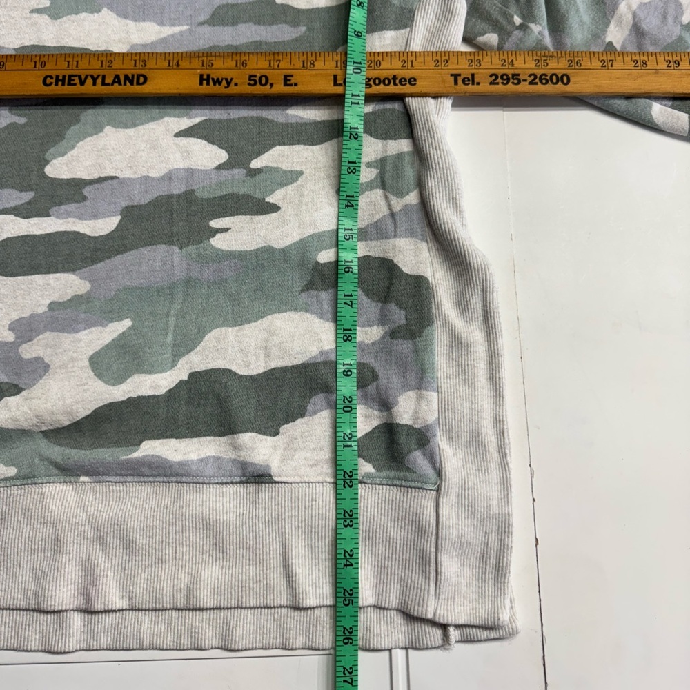 Aerie Desert Camo Oversized Comfy Sweatshirt Side Split Hem Beige Tan Size Med - Picture 4 of 7